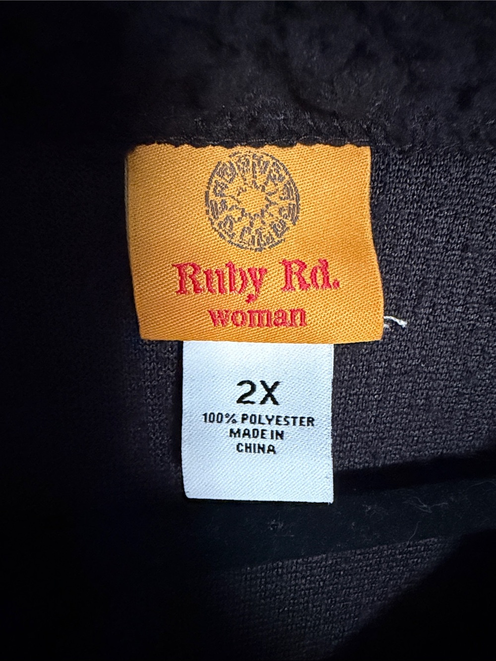 Ruby Rd. Black Sherpa Snap-Placket Pullover - Picture 2 of 4